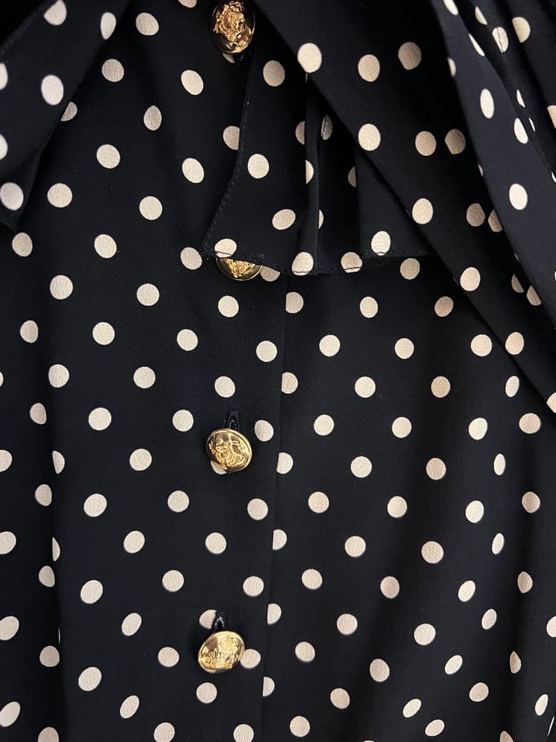 CELINE ドット柄ワンピース