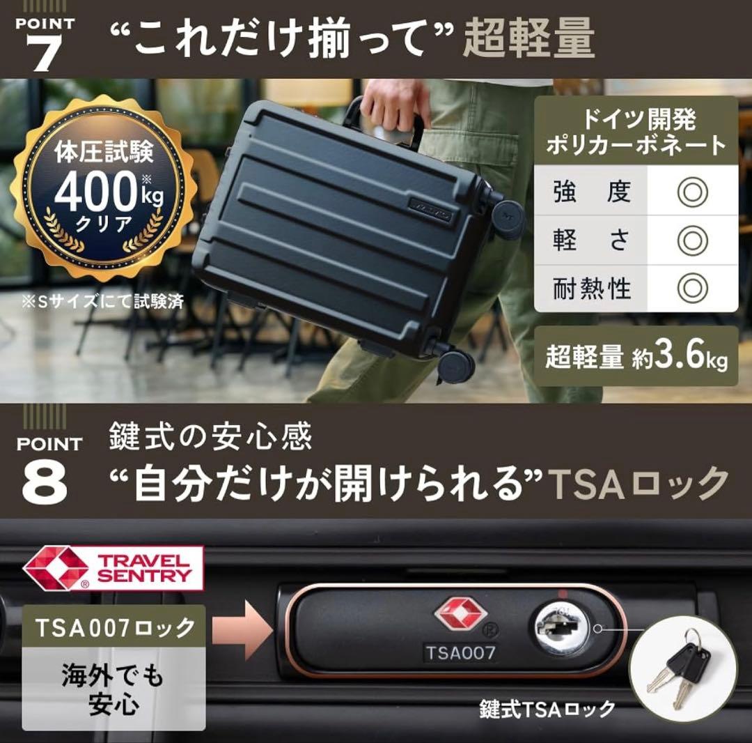 新品 MAIMOスーツケース キャリーケース ライト ベージュ S 機内持ち込み