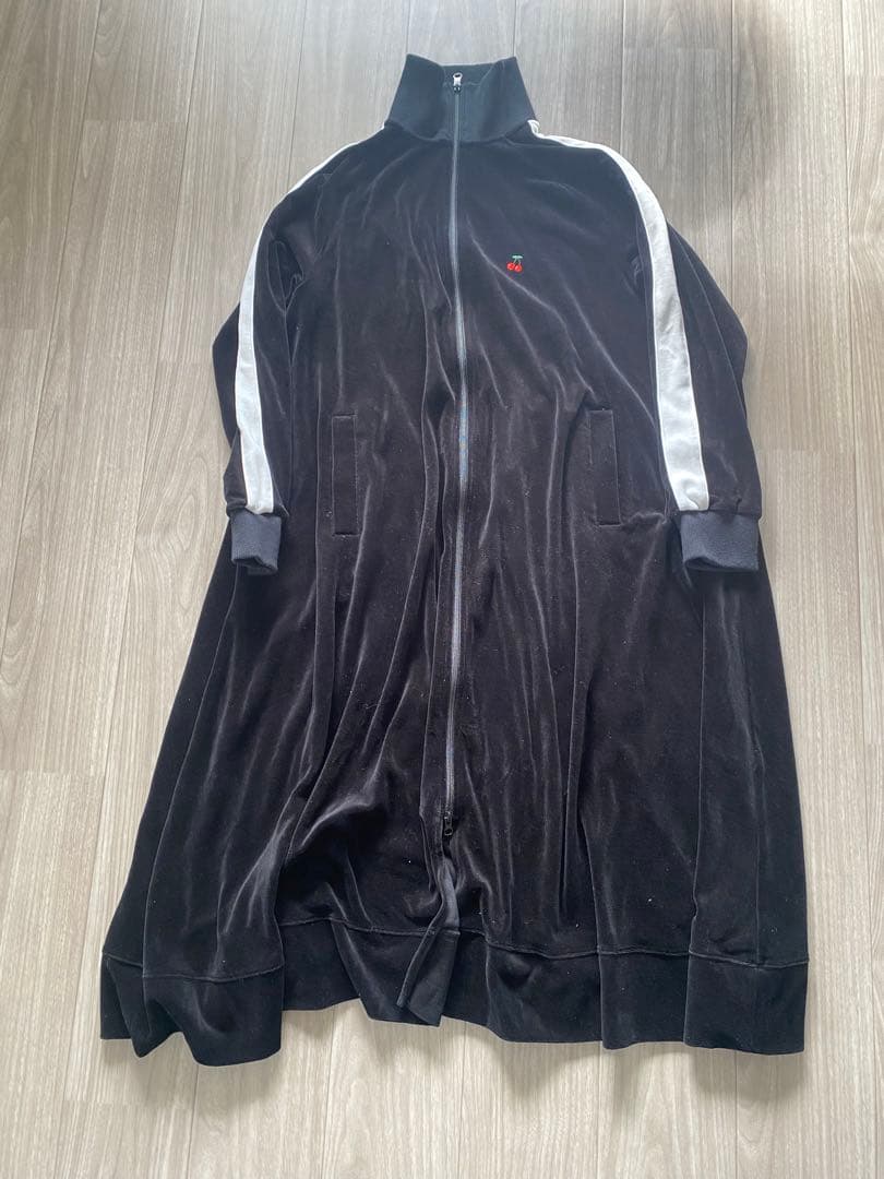 DOUBLE STANDARD CLOTHING ベロアワンピース　チェリー刺繍