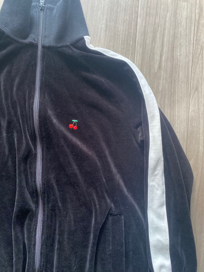 DOUBLE STANDARD CLOTHING ベロアワンピース　チェリー刺繍