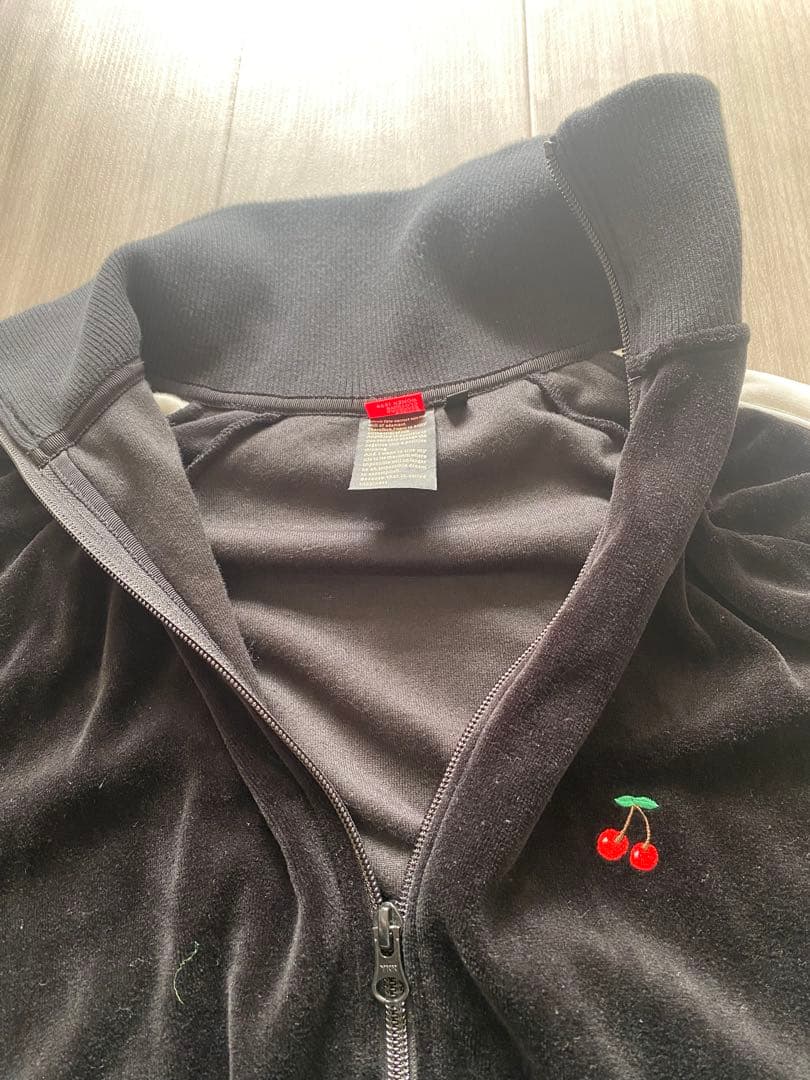 DOUBLE STANDARD CLOTHING ベロアワンピース　チェリー刺繍