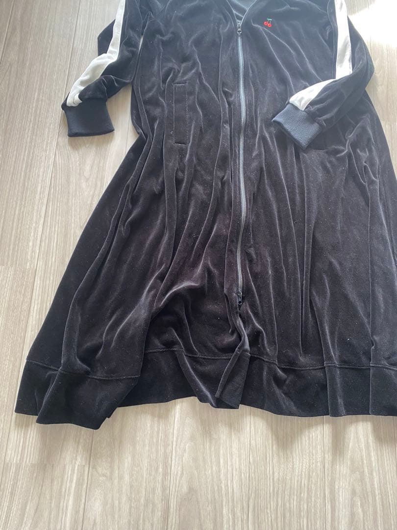 DOUBLE STANDARD CLOTHING ベロアワンピース　チェリー刺繍