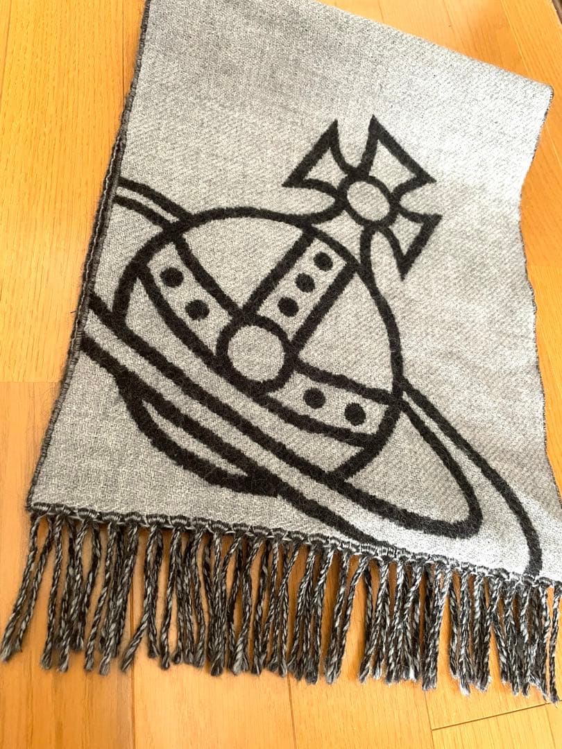 VIVIENNE WESTWOOD★ビッグオーブ★ウール100%★上質マフラー