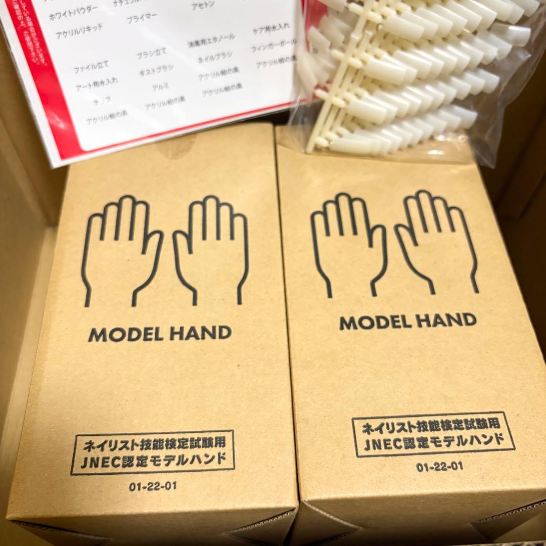 JNEC認定モデルハンド 両手セット 箱付き チップ付き