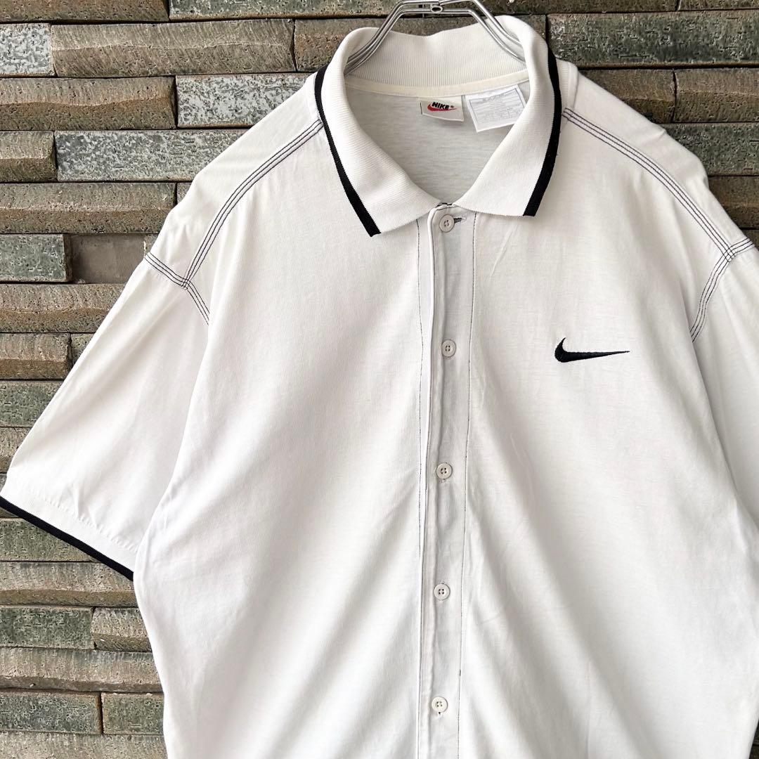 貴重 90s vintage NIKE アンドレアガシモデル 刺繍ロゴ シャツ