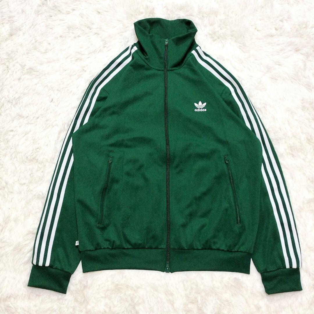 アディダス トレフォイルロゴ 刺繍ロゴ ベッケンバウアー ジャージ 2XL 緑