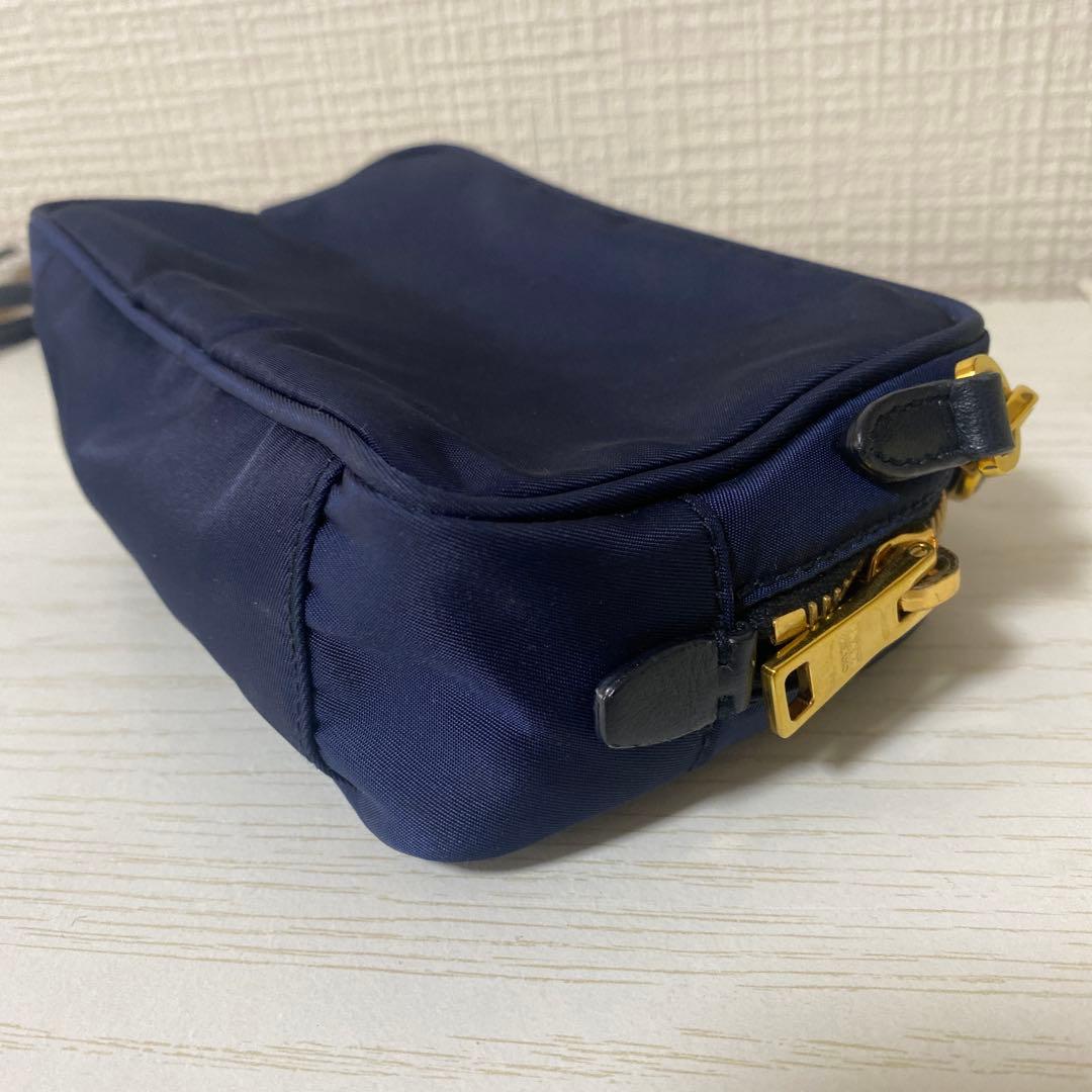 PRADA ネイビー ショルダー 1NF727 TESSUTO FIOCCO