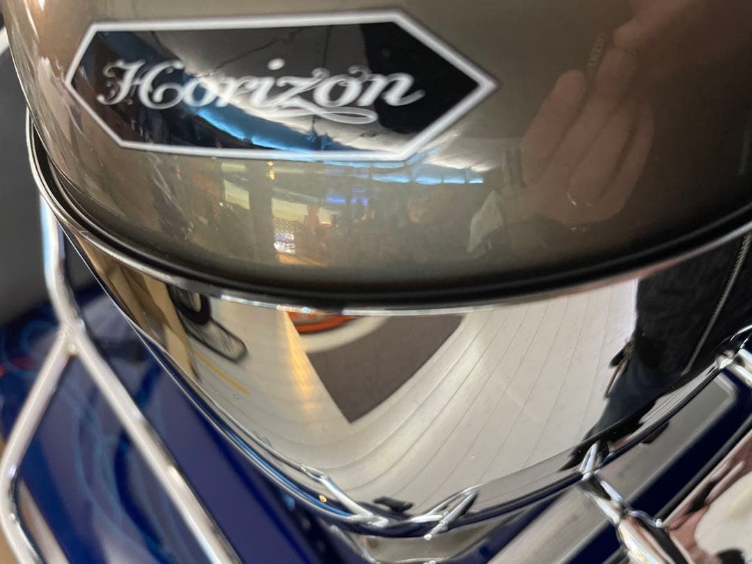 ト*ヤ様 HORIZONシルバーフルフェイスヘルメット ミラーシールドXL