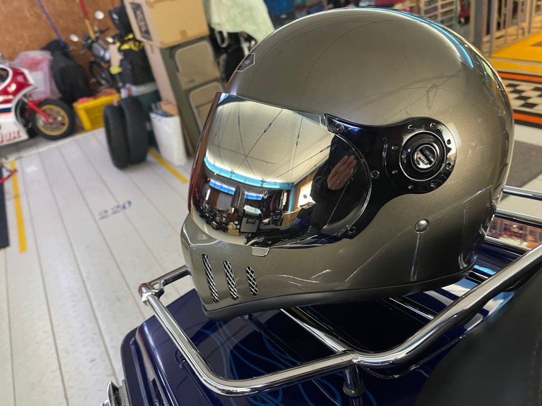 ト*ヤ様 HORIZONシルバーフルフェイスヘルメット ミラーシールドXL