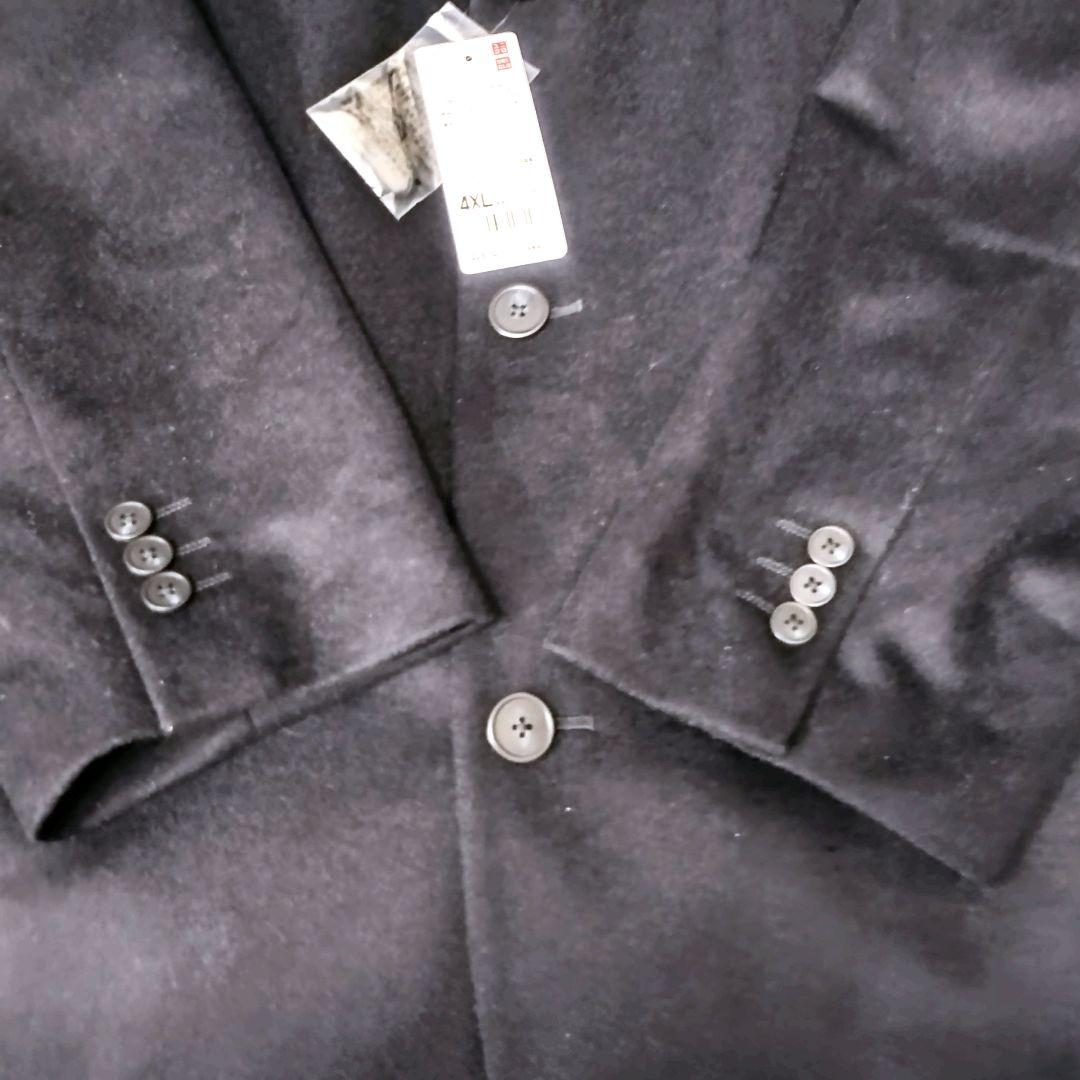 ✨新品未使用✨ユニクロ　カシミヤウール　4XL チェスターコート　紺　入手困難