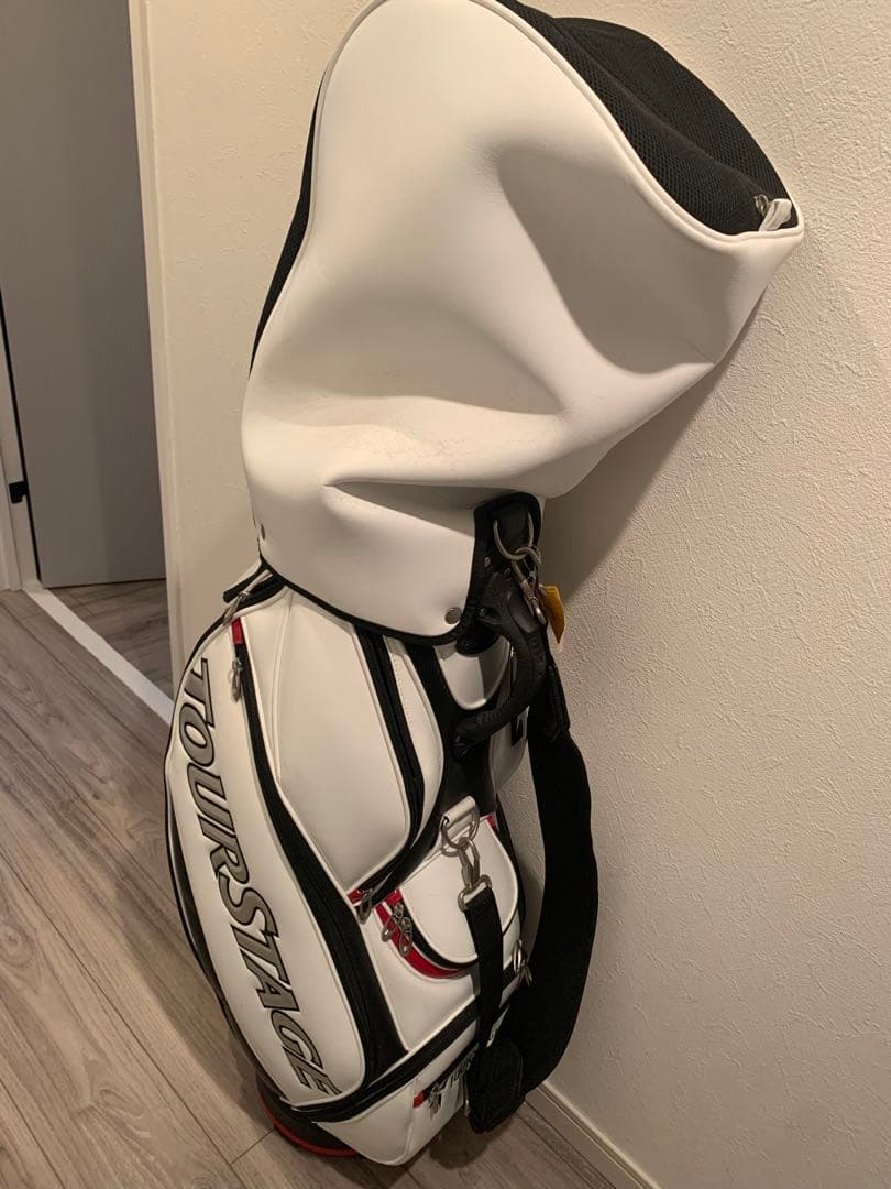 ビックバス　TOURSTAGE キャディバッグ ホワイト/ブラック