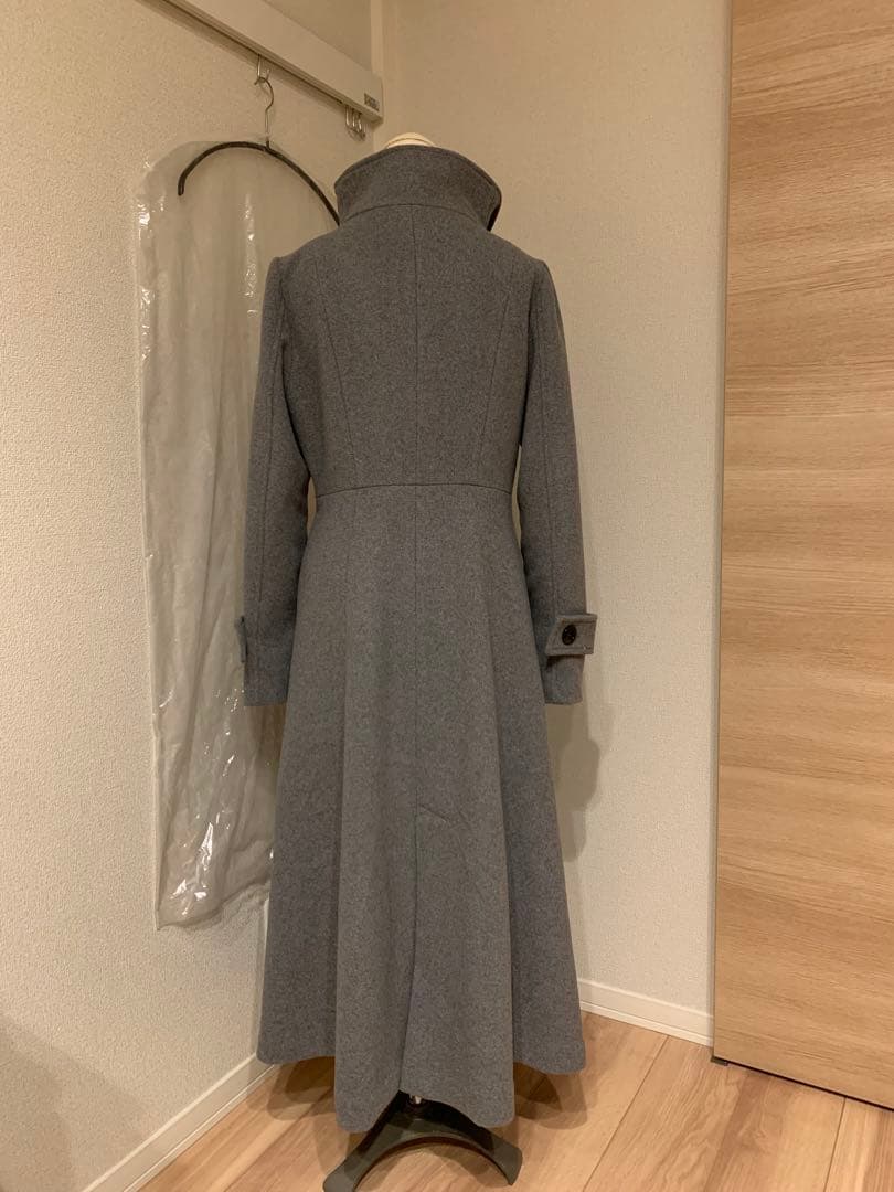 rienda 25オーバーネックシンデレララインコート/レディースロングコート