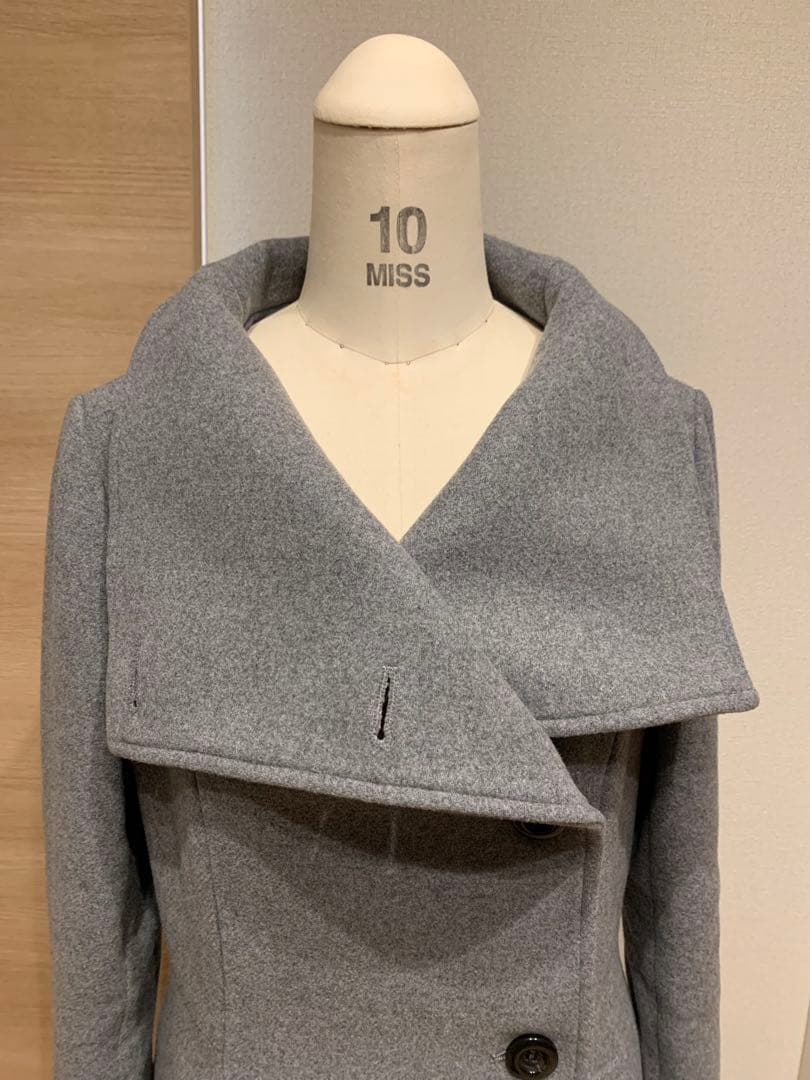 rienda 25オーバーネックシンデレララインコート/レディースロングコート