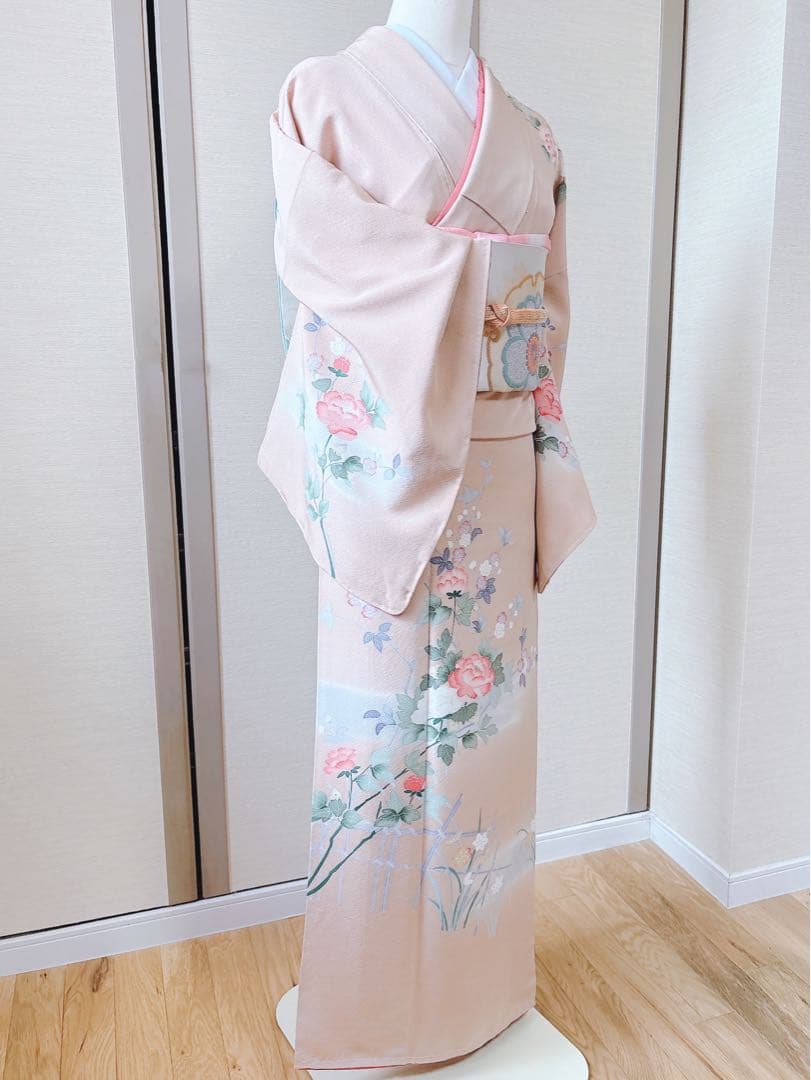 新品　訪問着 作家物　フルセット　裄66 加賀友禅 卒業式　入学式　M 伊達襟