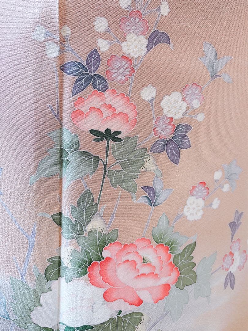 新品　訪問着 作家物　フルセット　裄66 加賀友禅 卒業式　入学式　M 伊達襟