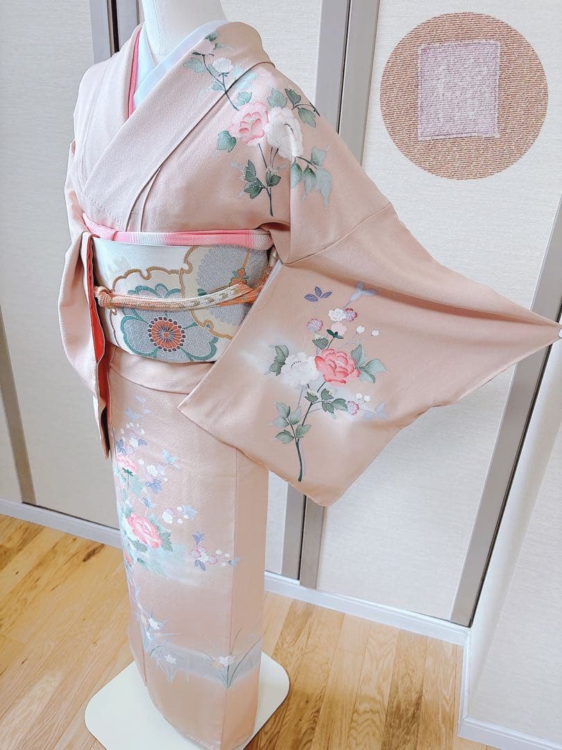 新品　訪問着 作家物　フルセット　裄66 加賀友禅 卒業式　入学式　M 伊達襟