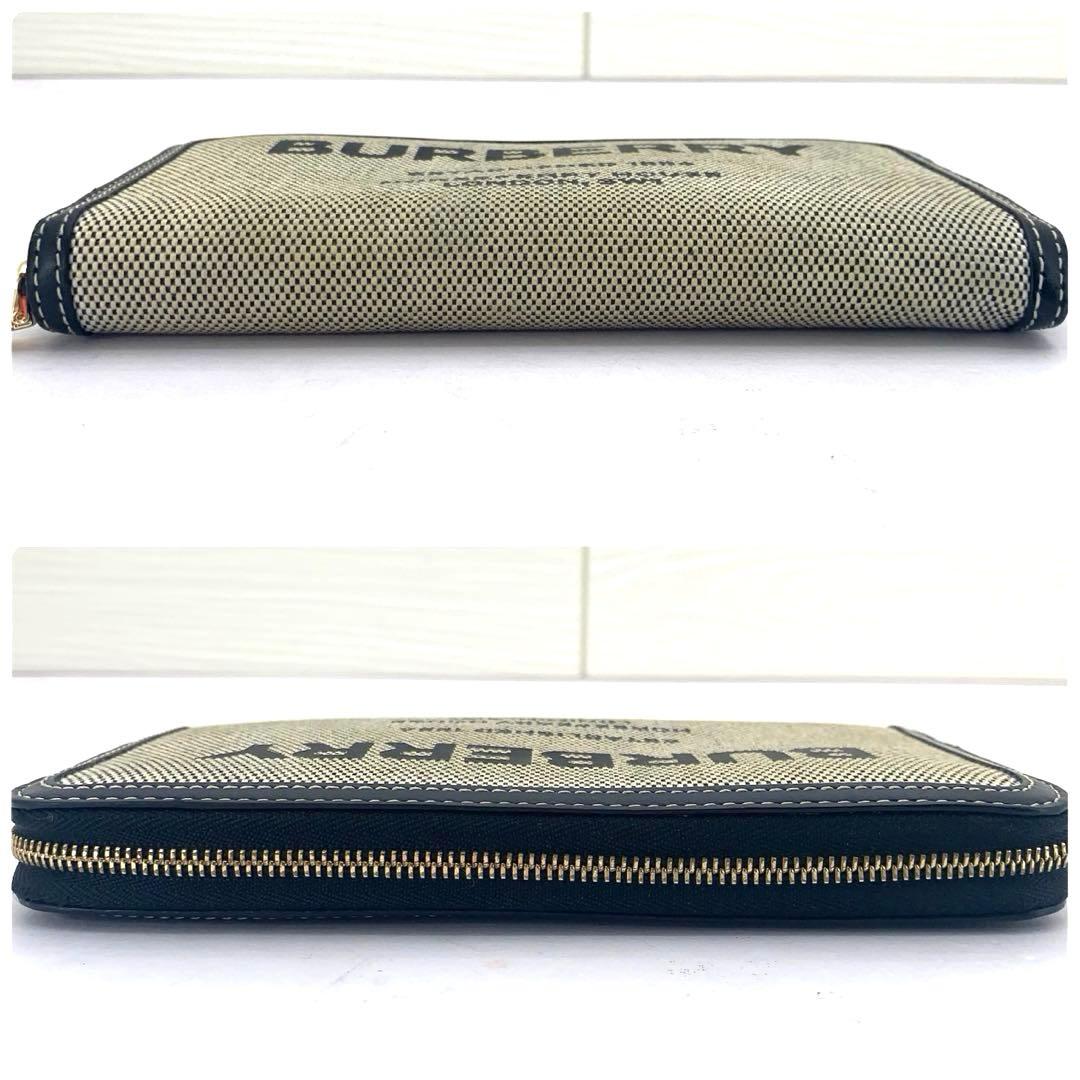 BURBERRY バーバリー ホースフェリープリント ラウンドジップ長財布