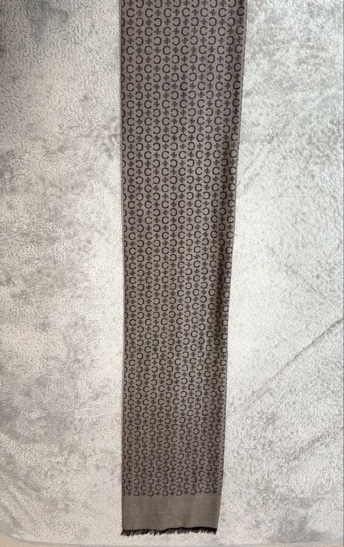 セリーヌ CELINE 薄手マフラー ショール ブラウン ウール100%