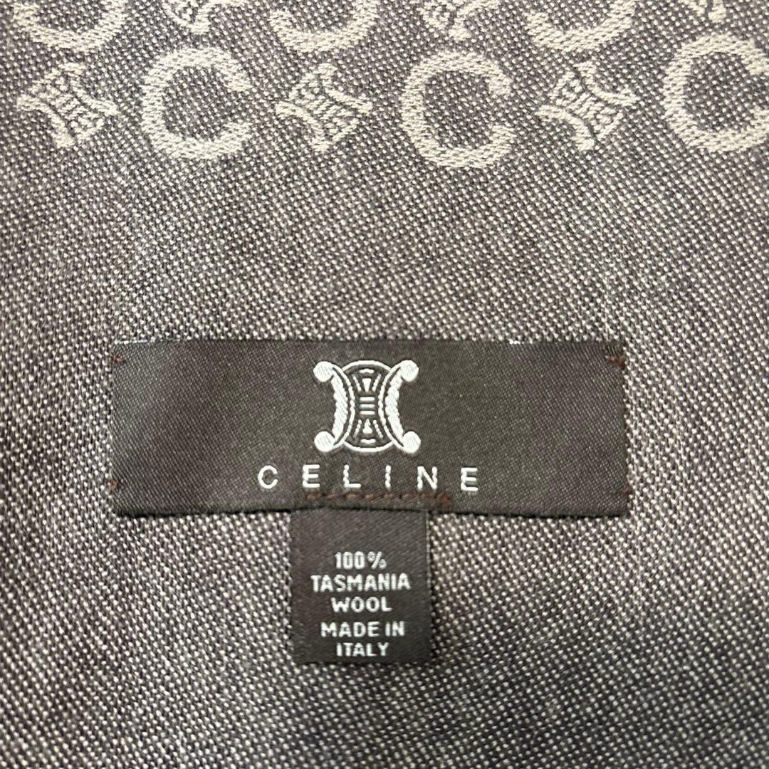 セリーヌ CELINE 薄手マフラー ショール ブラウン ウール100%