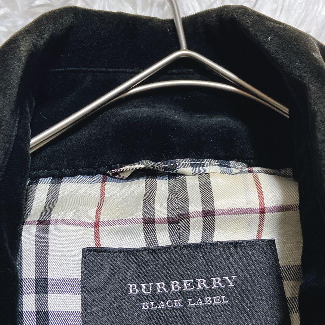 希少⭐️バーバリーブラックレーベル　ナポレオンコーベロア　銀ボタン　ノバチェック
