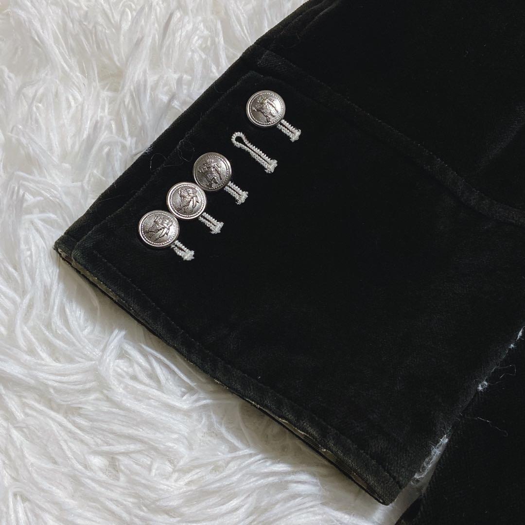 希少⭐️バーバリーブラックレーベル　ナポレオンコーベロア　銀ボタン　ノバチェック