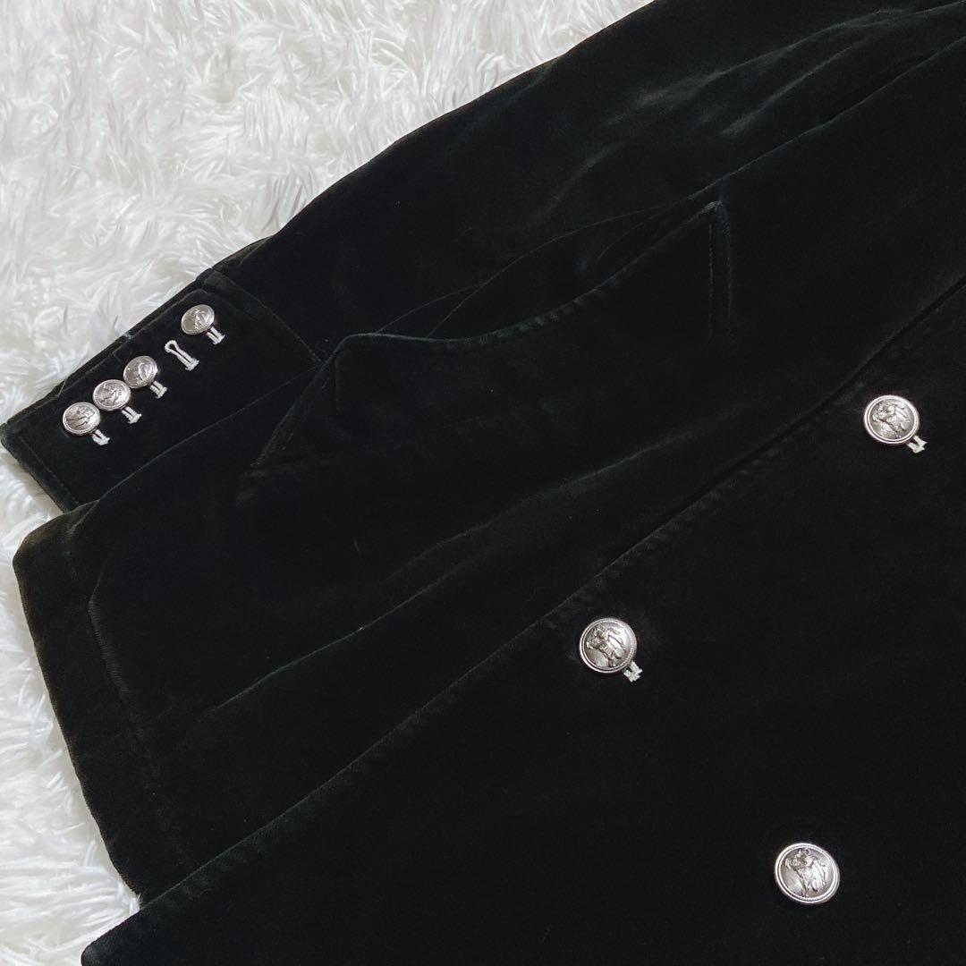 希少⭐️バーバリーブラックレーベル　ナポレオンコーベロア　銀ボタン　ノバチェック