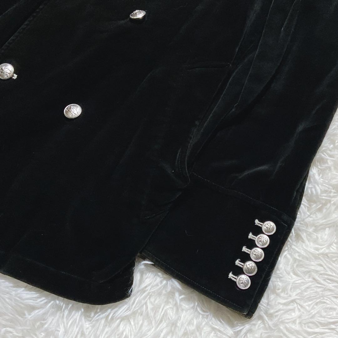 希少⭐️バーバリーブラックレーベル　ナポレオンコーベロア　銀ボタン　ノバチェック