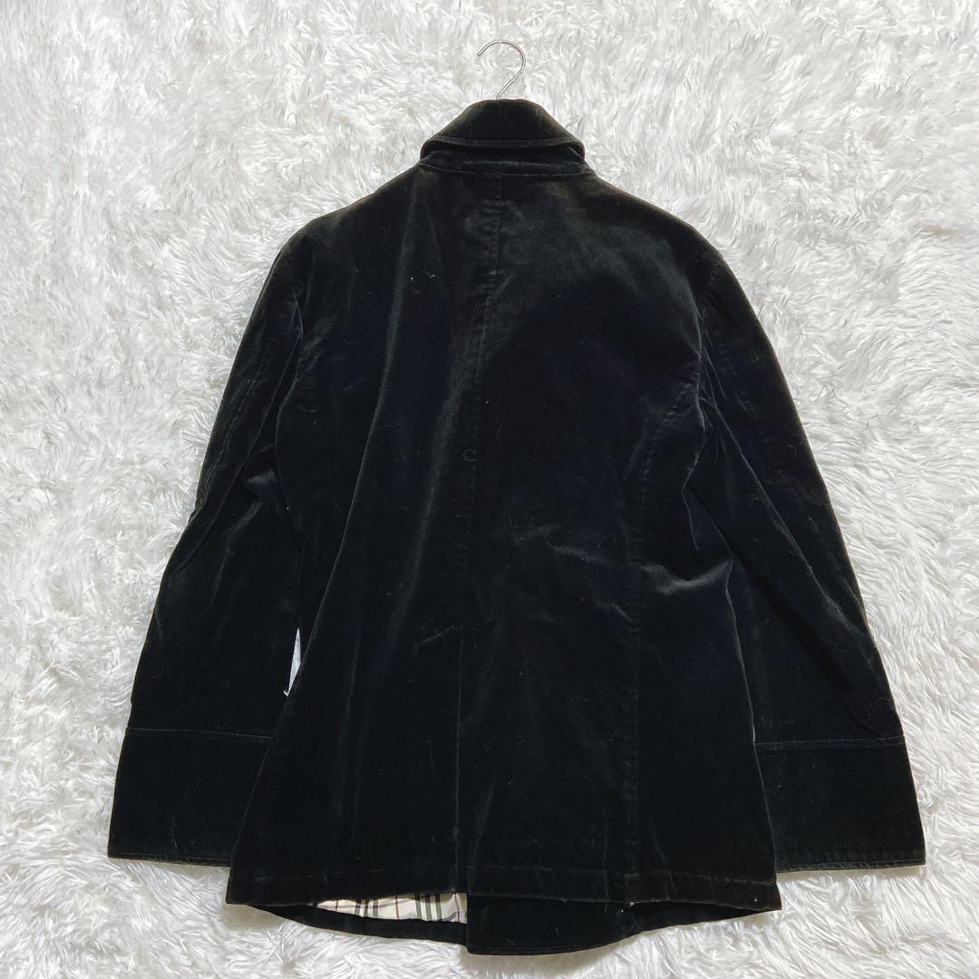 希少⭐️バーバリーブラックレーベル　ナポレオンコーベロア　銀ボタン　ノバチェック