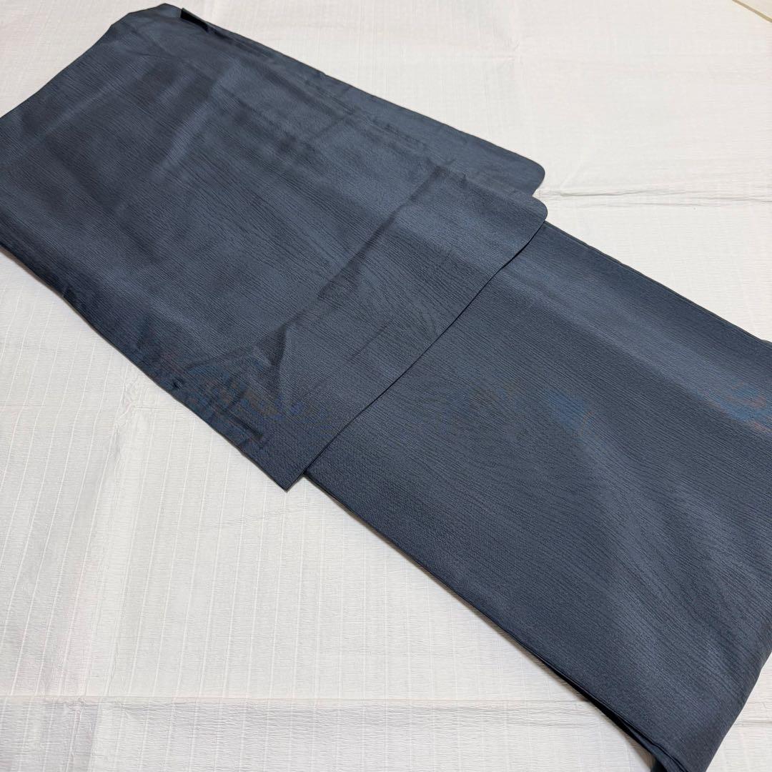 正絹 大島紬 着物 無地に年輪柄 トールサイズ 胴抜き