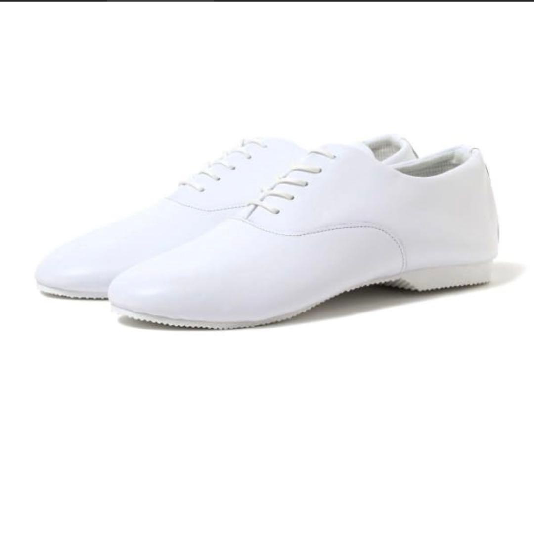 クラウン　ホワイトレザー レースアップシューズ UK6