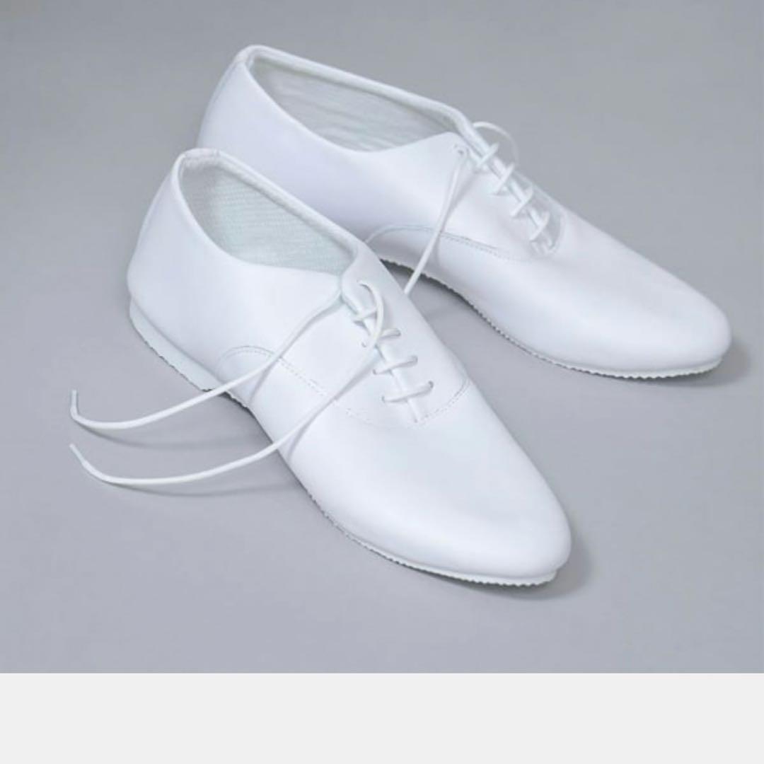 クラウン　ホワイトレザー レースアップシューズ UK6
