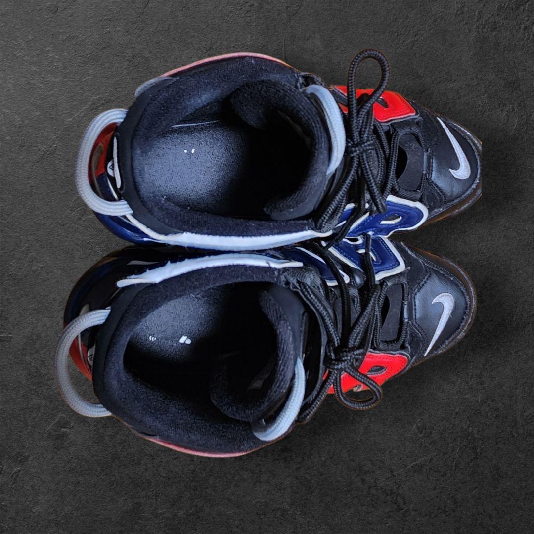 NIKEエアモアアップテンポ96Black and University Red