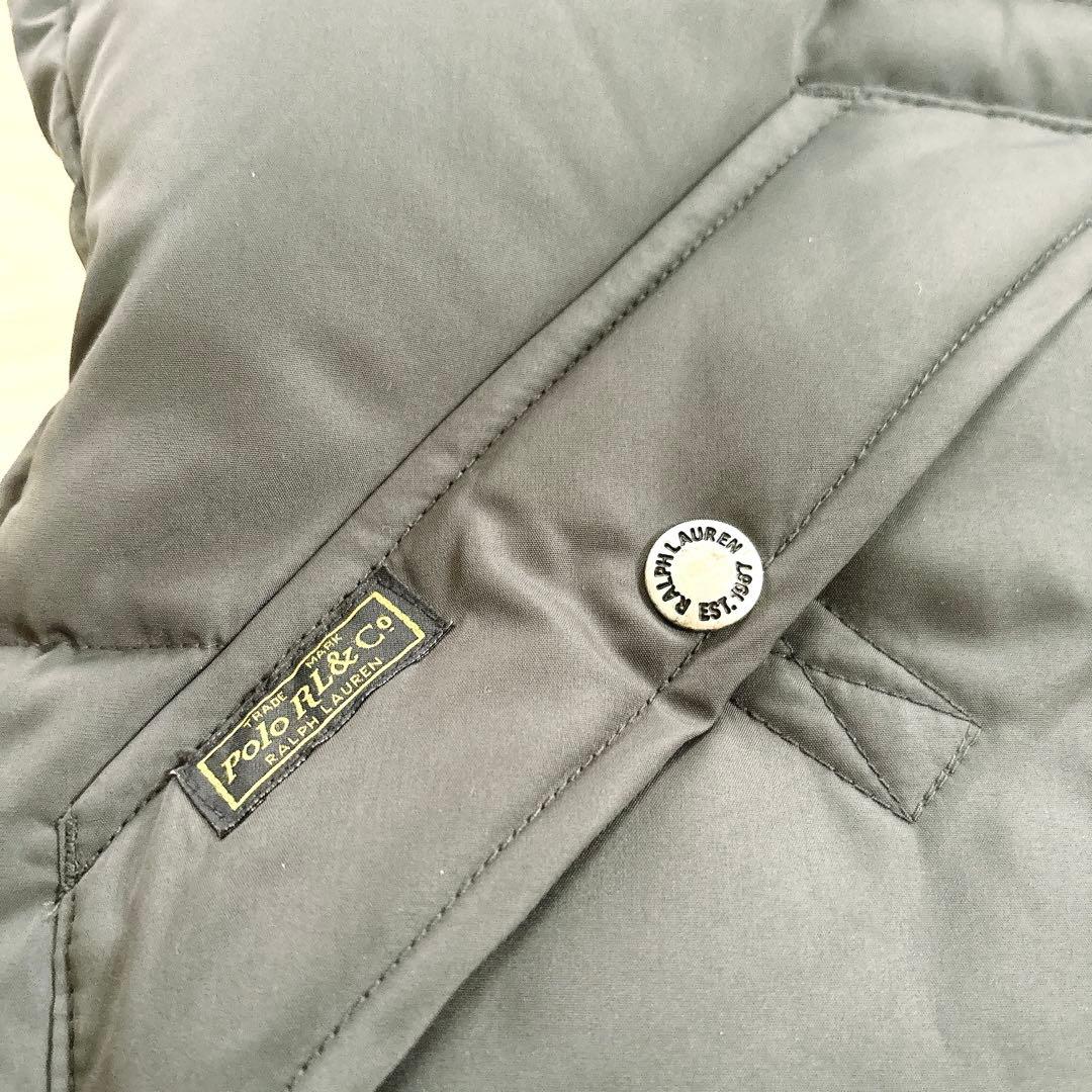 未使用級 ポロラルフローレン クラシカル ダウンベスト ポニー刺繍 ネイビー L