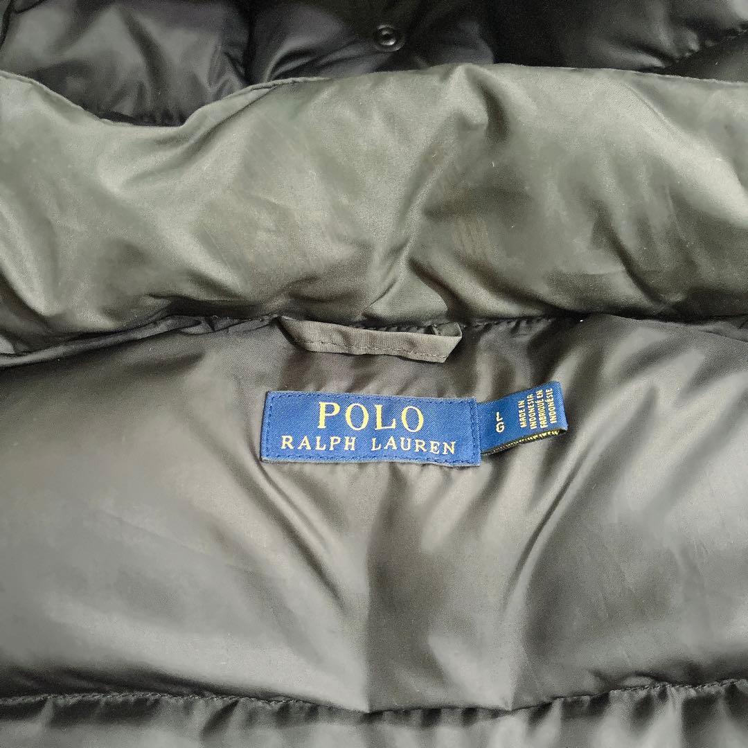 未使用級 ポロラルフローレン クラシカル ダウンベスト ポニー刺繍 ネイビー L
