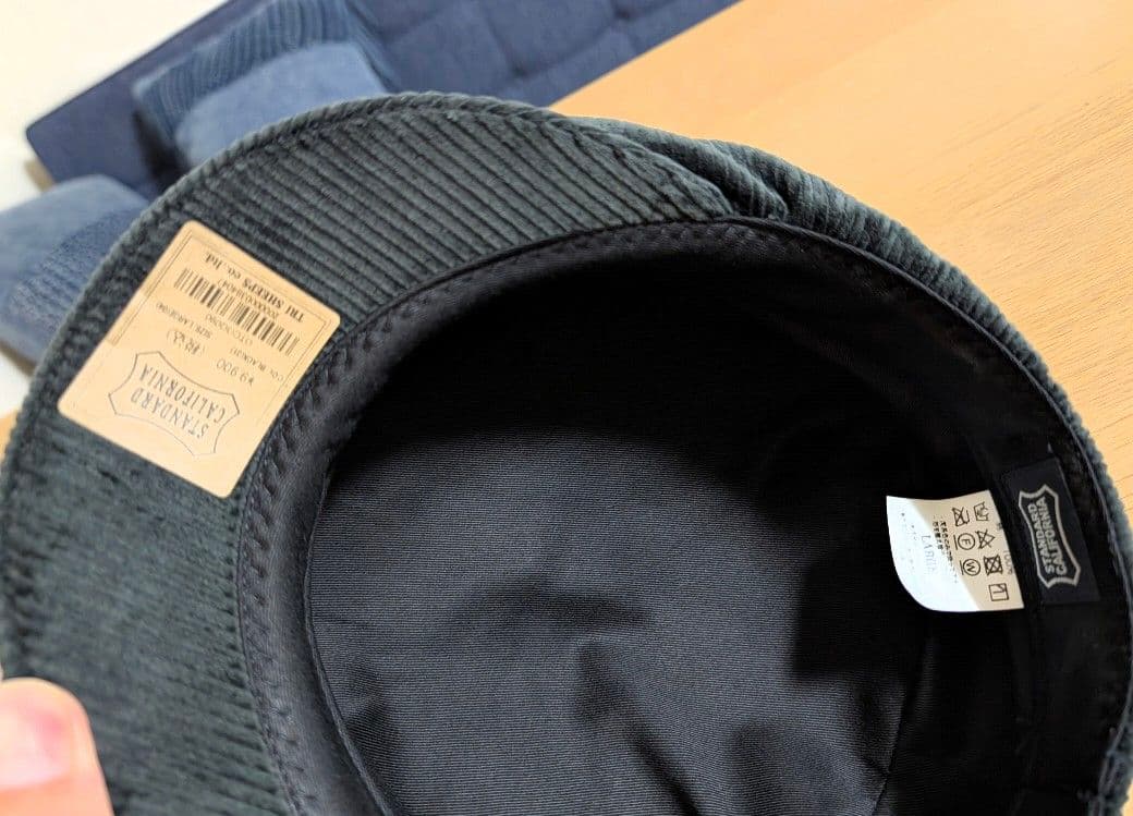 スタンダードカリフォルニア 即完売 コーデュロイ ニュースボーイキャップ