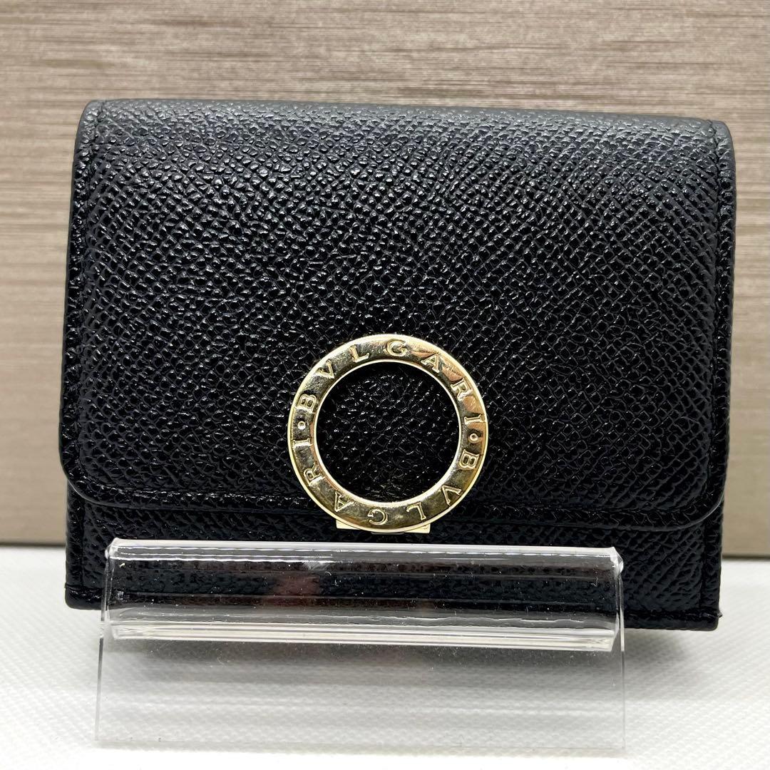 新品同様/入手困難✨ブルガリ ロゴクリップ 三つ折り財布 ビーゼロワン ブラック