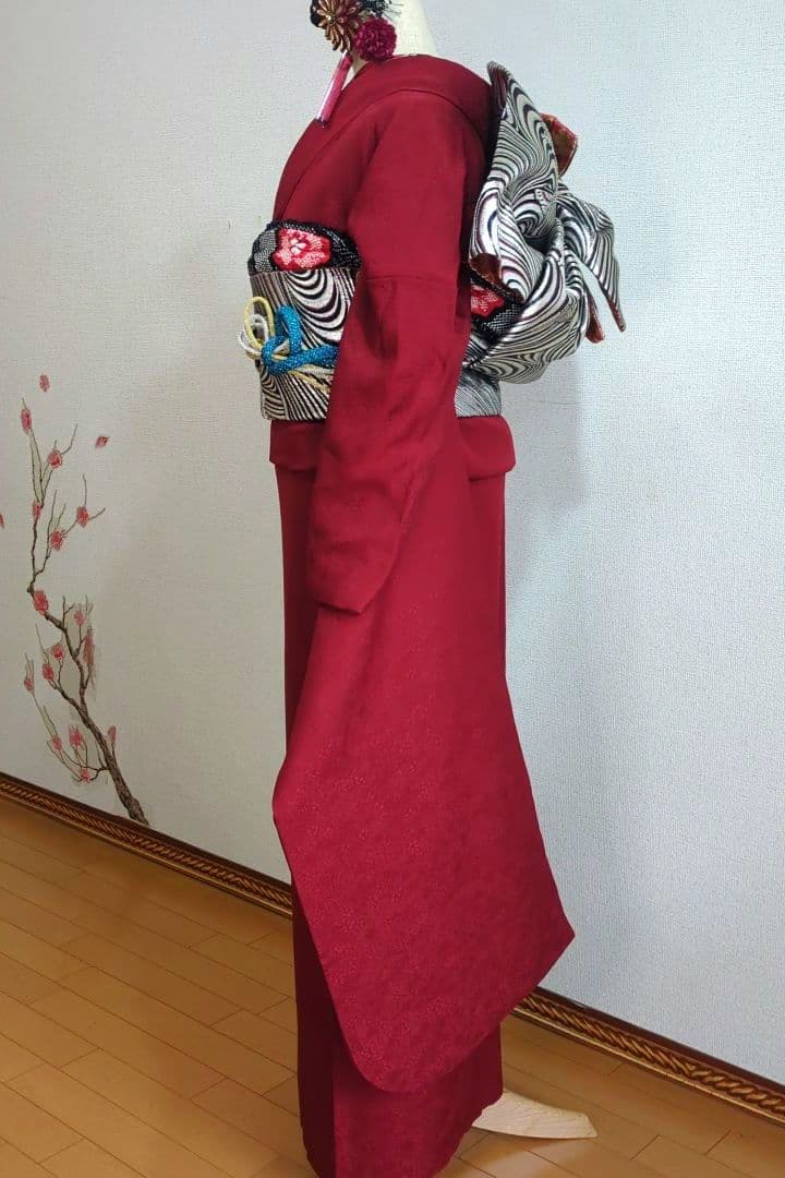 ♦翌日発送♦ 振袖 完全 フルセット 成人式 無地 正絹 赤