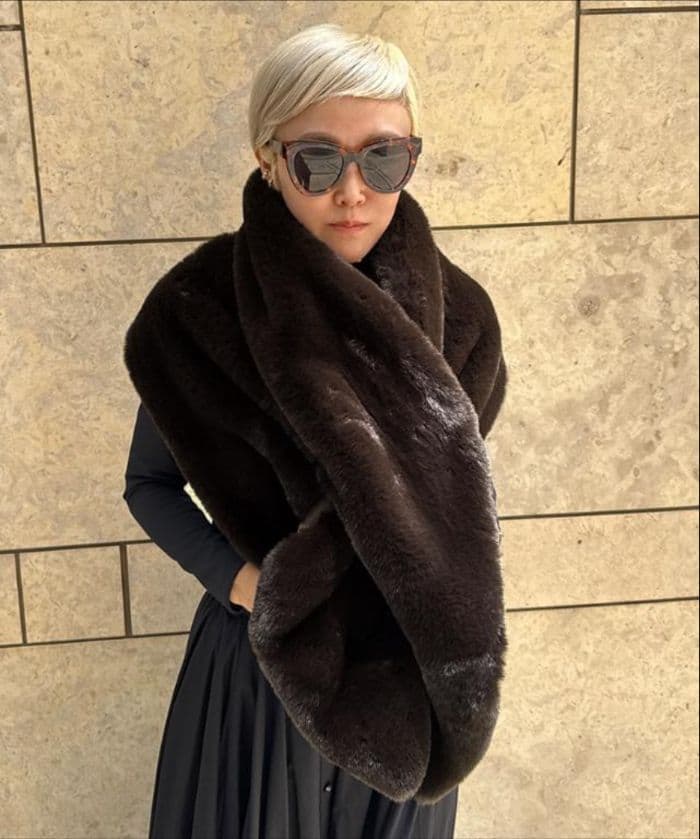 【新品未使用】ジェンヌ（JENNE）リッチボリュームファーケープ（ブラウン）