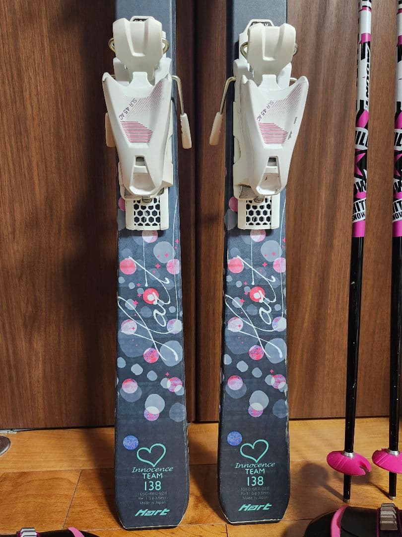 子供スキーセット　スキー板　138cm　 ブーツ　23cm　ストック 95cm