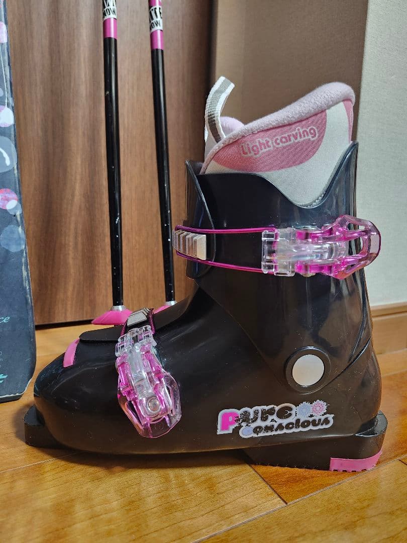 子供スキーセット　スキー板　138cm　 ブーツ　23cm　ストック 95cm