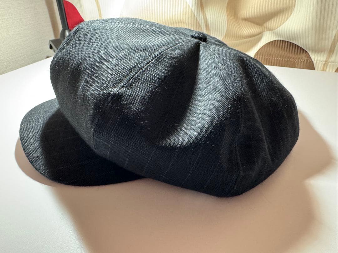 【美品】ISAMU KATAYAMA ラミー ストライプ キャスケット