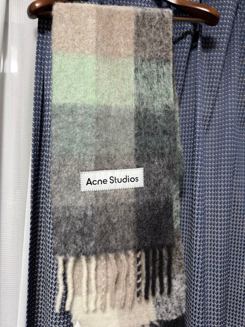 Acne Studios Vally モヘアチェックマフラー