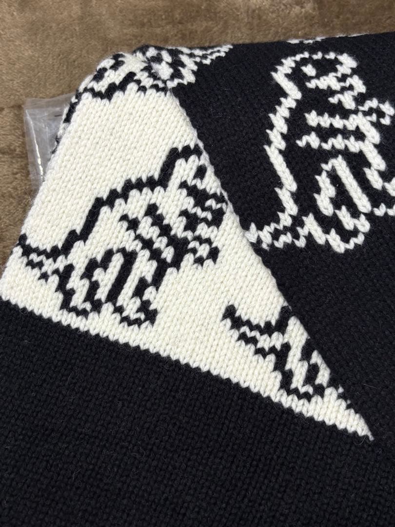 COACH ディノ プリント ニット マフラー　恐竜柄 マフラー