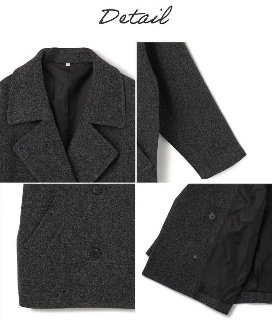 エニフィー　ピーコート 4Lグレー