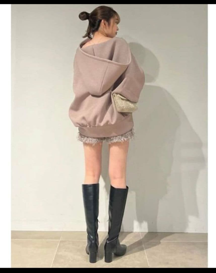 snidel スナイデル ボリュームパーカー モカ