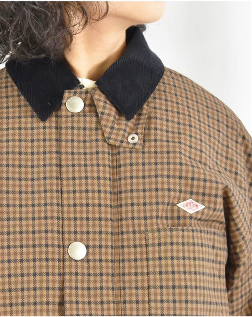 DANTON ナイロンタッサープリントカバーオールジャケット