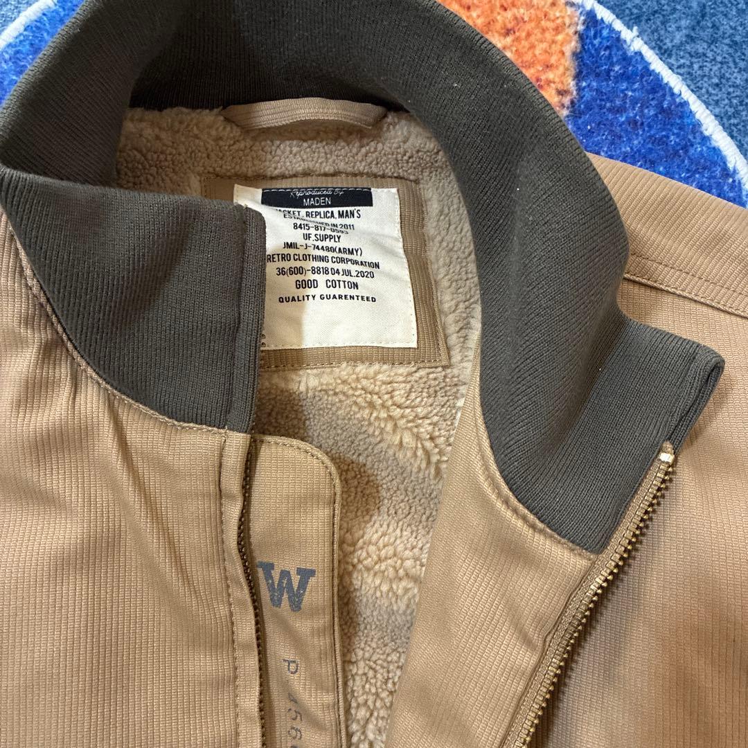 Maden Clothing レプリカ　ボアブルゾン　米軍 タンカースジャケット