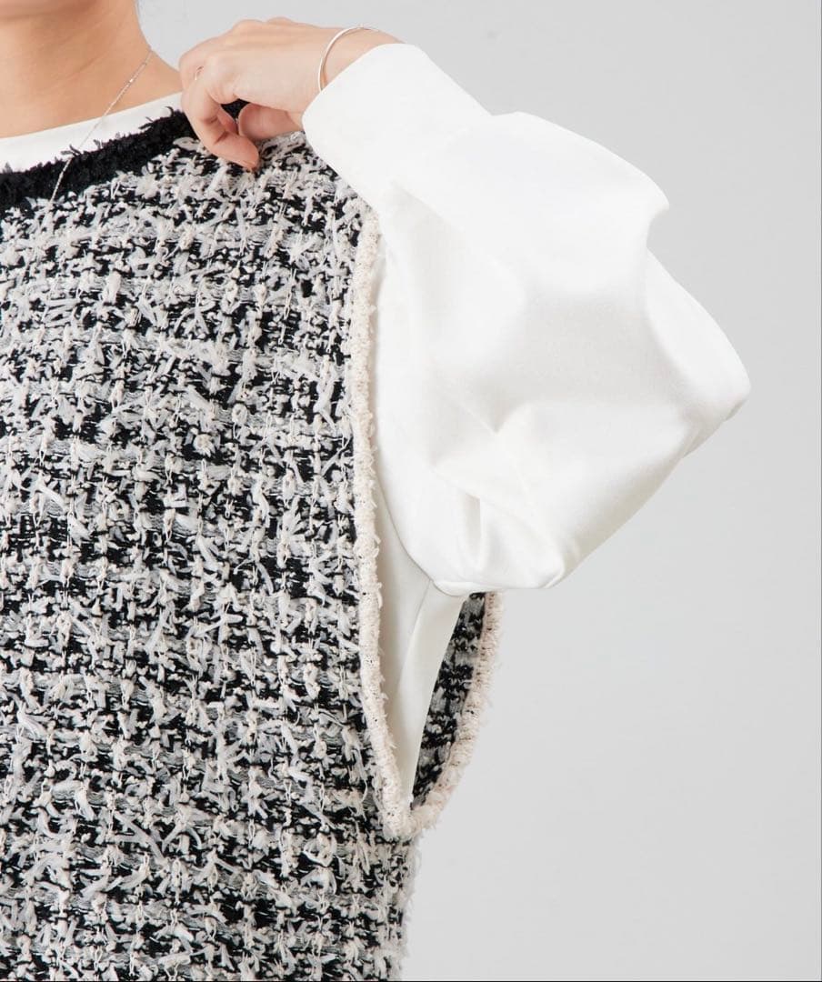 BEARDSLEY ツイードニットベスト 新品タグ付　ビアズリー