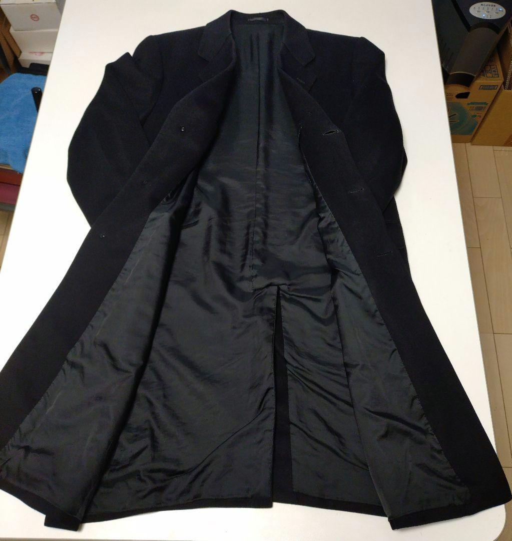 Zegna ゼニア　カシミヤ100％　チェスターロングコート濃紺