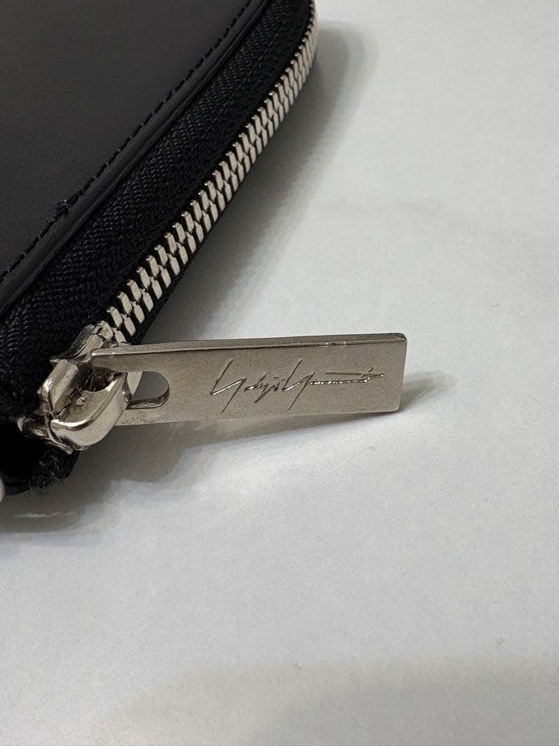 ヨウジヤマモト ブラック レザー 二つ折り財布